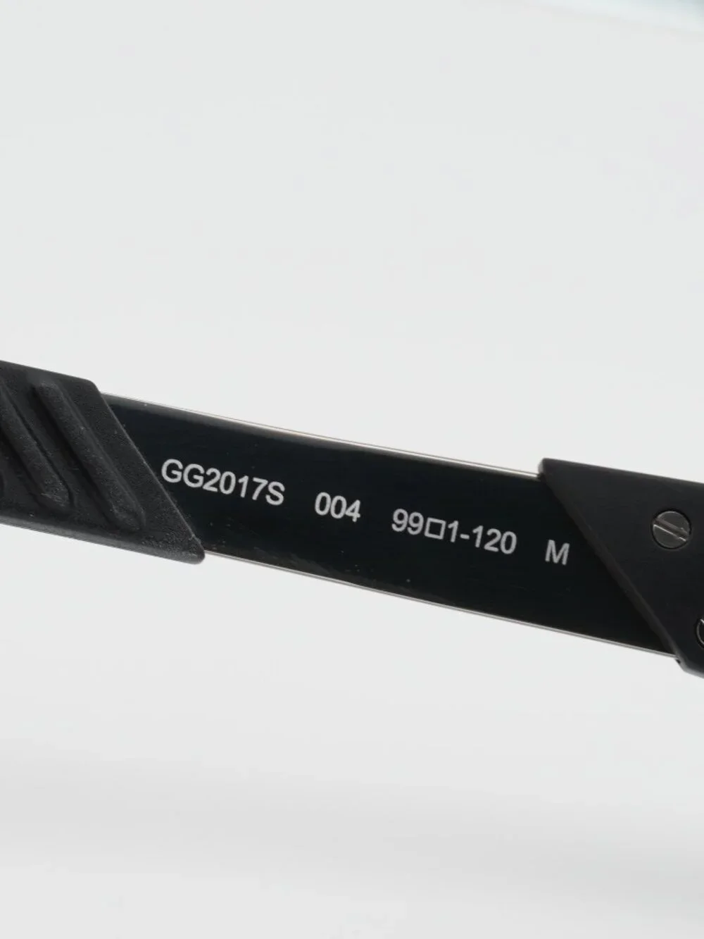 Gucci GG2017S 004 Sunglasses Black Shield Frame, Orange Mirror Lenses